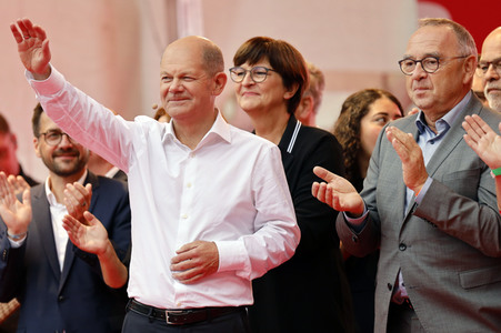 SPD-Wahlkampfveranstaltung mit Olaf Scholz in Köln