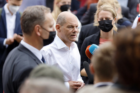 SPD-Wahlkampfveranstaltung mit Olaf Scholz in Köln