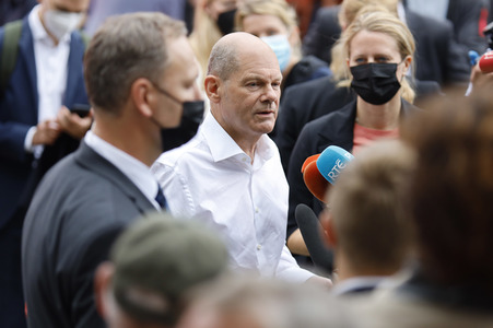 SPD-Wahlkampfveranstaltung mit Olaf Scholz in Köln