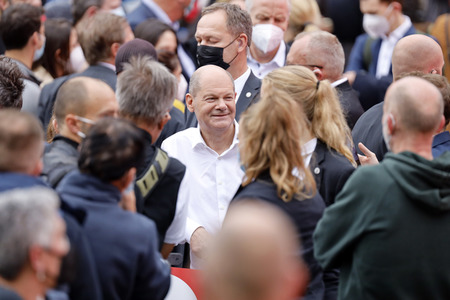 SPD-Wahlkampfveranstaltung mit Olaf Scholz in Köln