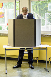 Stimmabgabe von Markus Söder zur Bundestagswahl 2021 in Nürnberg