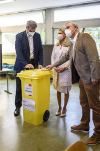 Stimmabgabe von Markus Söder zur Bundestagswahl 2021 in Nürnberg