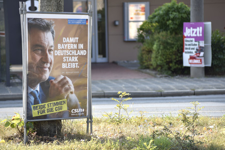 Stimmabgabe von Markus Söder zur Bundestagswahl 2021 in Nürnberg
