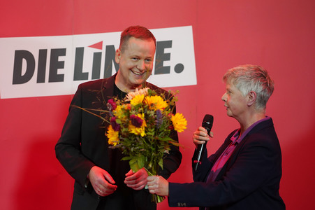 Wahlparty der Partei Die Linke in Berlin