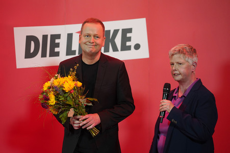Wahlparty der Partei Die Linke in Berlin