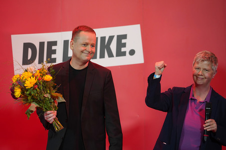 Wahlparty der Partei Die Linke in Berlin