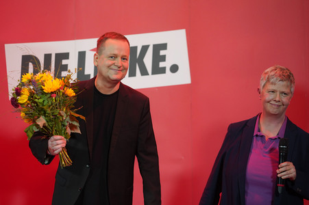 Wahlparty der Partei Die Linke in Berlin