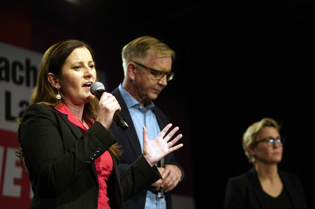 Wahlparty der Partei Die Linke in Berlin