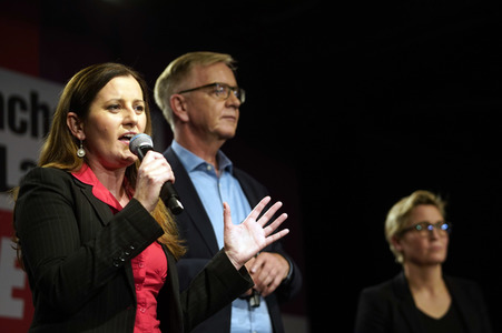 Wahlparty der Partei Die Linke in Berlin