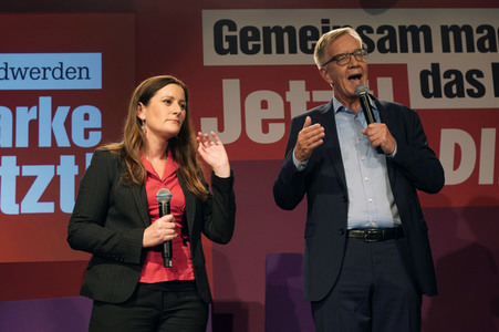 Wahlparty der Partei Die Linke in Berlin