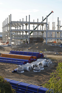 Baustelle der Tesla Gigafactory 4 in Grünheide