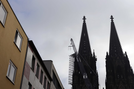 Abbau des Gerüsts am Kölner Dom