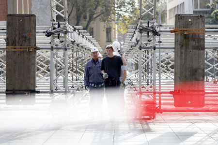 Abbau des Gerüsts am Kölner Dom