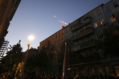 Demonstration gegen Räumung vom Wagencamp 'Köpi' in Berlin