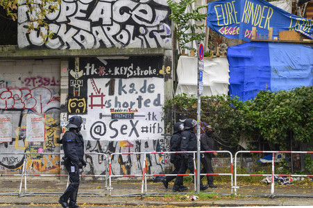 Räumung des Wagencamps 'Köpi' in Berlin