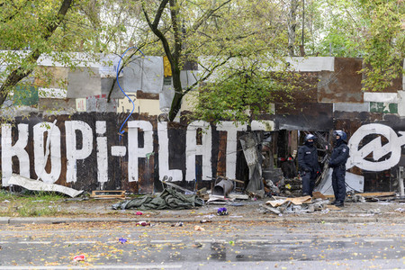 Räumung des Wagencamps 'Köpi' in Berlin