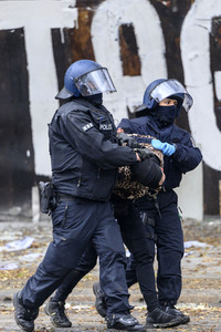 Räumung des Wagencamps 'Köpi' in Berlin