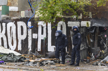 Räumung des Wagencamps 'Köpi' in Berlin