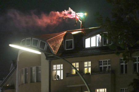 Demonstration gegen die Räumung des Wagencamps 'Köpi' in Berlin