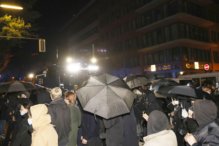 Demonstration gegen die Räumung des Wagencamps 'Köpi' in Berlin