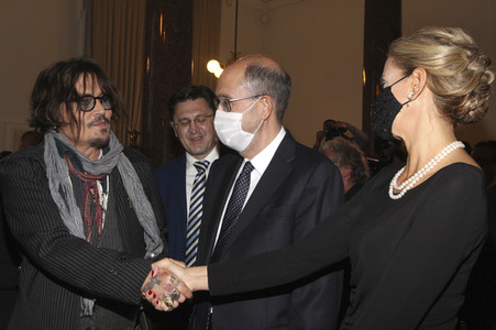 Gala-Event zu Ehren Johnny Depps und zur Vorstellung der Zeichentrickserie 'Puffins' in Belgrad