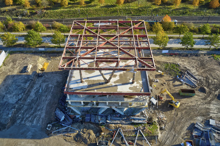 Baustelle Niederländischer Pavillon in Hannover