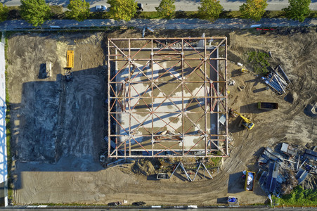 Baustelle Niederländischer Pavillon in Hannover