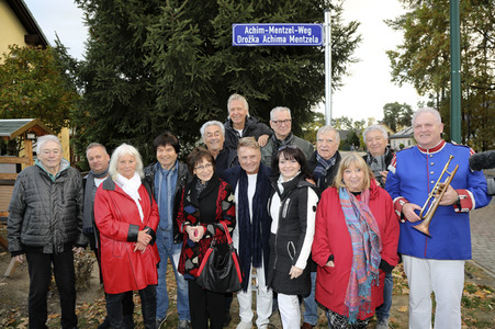 Einweihung des Achim-Mentzel-Weg in Cottbus