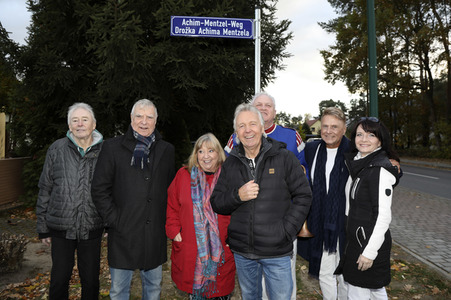 Einweihung des Achim-Mentzel-Weg in Cottbus