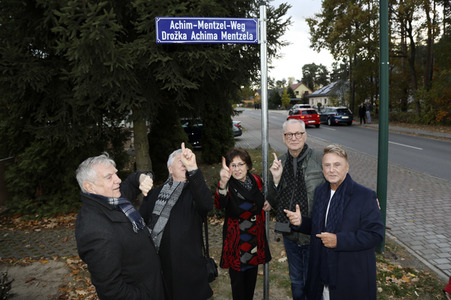 Einweihung des Achim-Mentzel-Weg in Cottbus