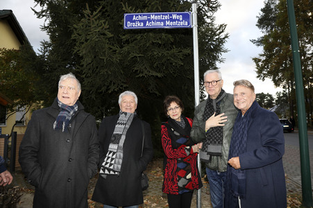Einweihung des Achim-Mentzel-Weg in Cottbus