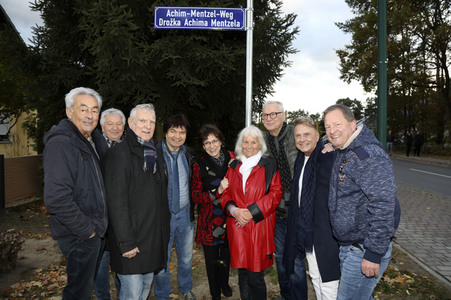 Einweihung des Achim-Mentzel-Weg in Cottbus