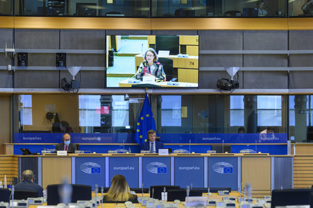 Sitzung im Europäischen Parlament in Brüssel