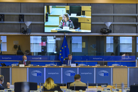 Sitzung im Europäischen Parlament in Brüssel