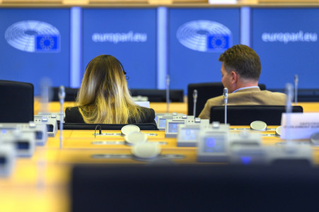 Sitzung im Europäischen Parlament in Brüssel