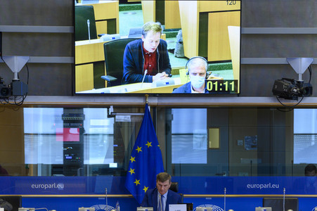 Sitzung im Europäischen Parlament in Brüssel