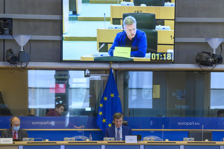 Sitzung im Europäischen Parlament in Brüssel