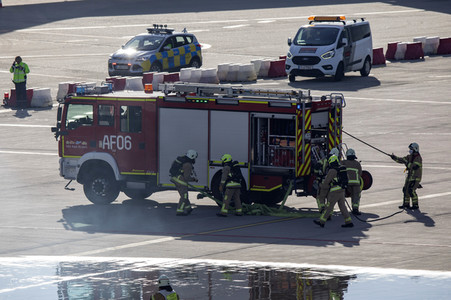 Notfallübung am Flughafen Köln/Bonn