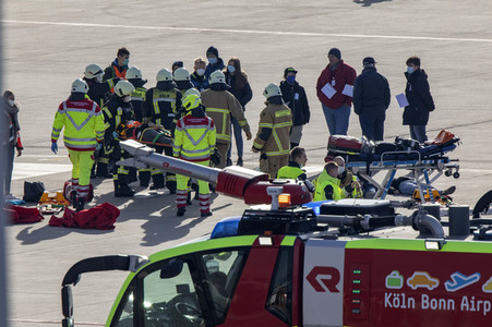 Notfallübung am Flughafen Köln/Bonn