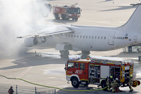Notfallübung am Flughafen Köln/Bonn