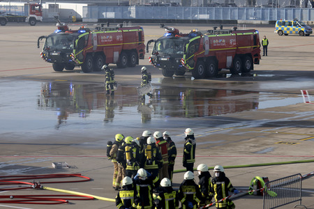 Notfallübung am Flughafen Köln/Bonn