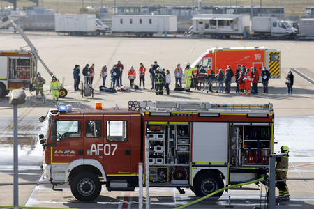 Notfallübung am Flughafen Köln/Bonn