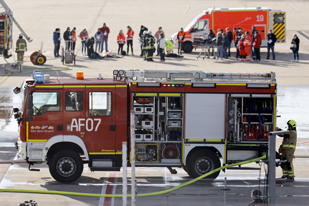 Notfallübung am Flughafen Köln/Bonn