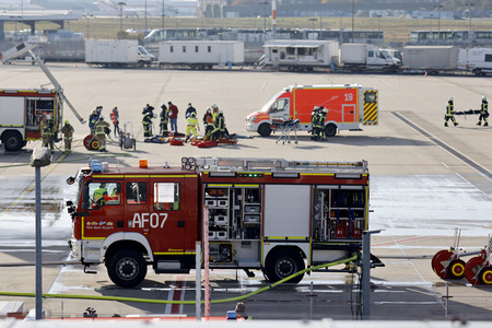 Notfallübung am Flughafen Köln/Bonn