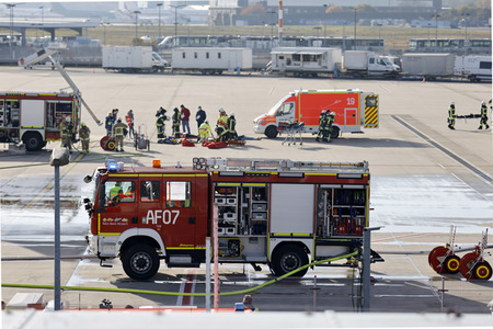 Notfallübung am Flughafen Köln/Bonn