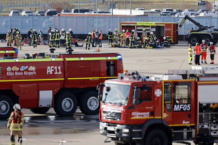 Notfallübung am Flughafen Köln/Bonn