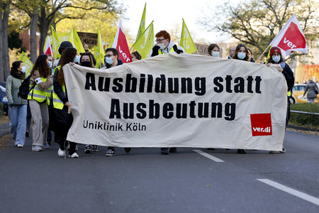 Streik der Beschäftigten der Uniklinik Köln