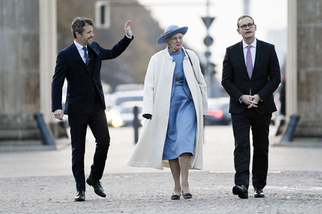 Fototermin mit Königin Margrethe II. von Dänemark und Kronprinz Frederik von Dänemark in Berlin