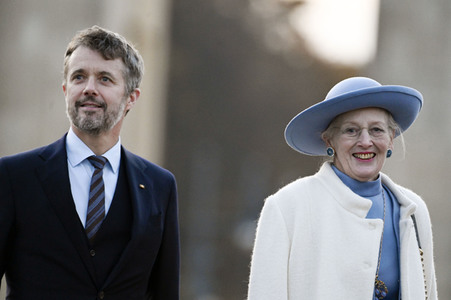 Fototermin mit Königin Margrethe II. von Dänemark und Kronprinz Frederik von Dänemark in Berlin