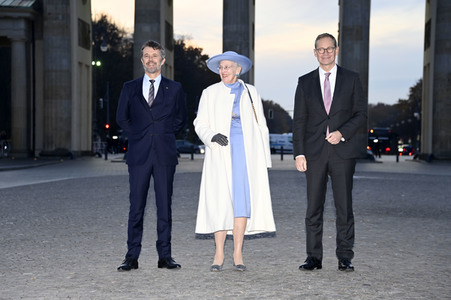 Fototermin mit Königin Margrethe II. von Dänemark und Kronprinz Frederik von Dänemark in Berlin